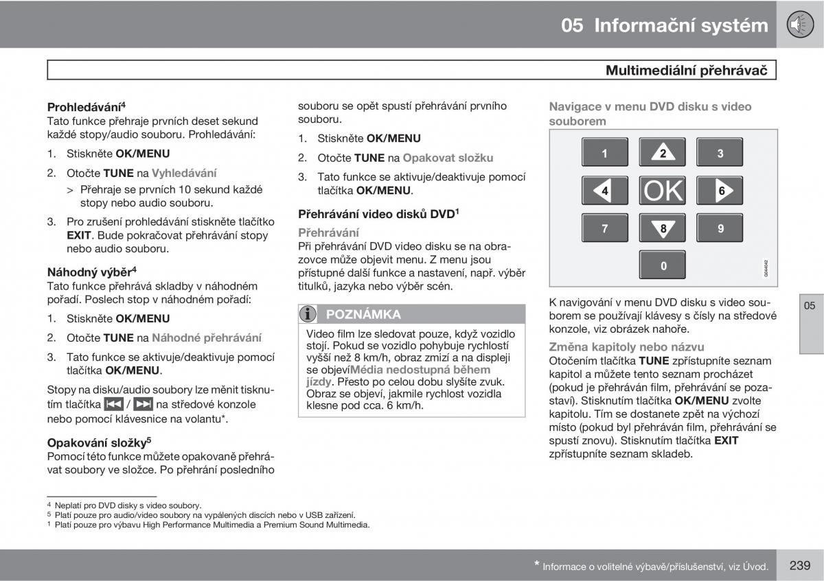 Volvo XC60 I 1 navod k obsludze / page 241