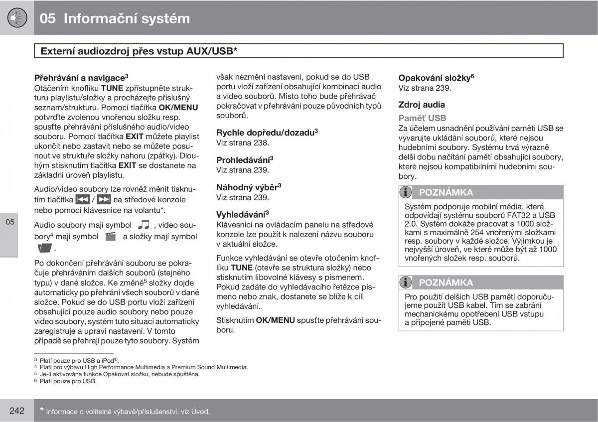 Volvo XC60 I 1 navod k obsludze / page 244