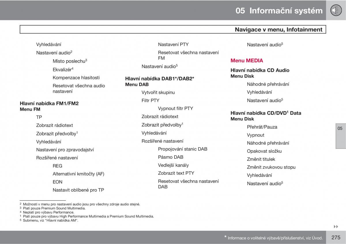 Volvo XC60 I 1 navod k obsludze / page 277