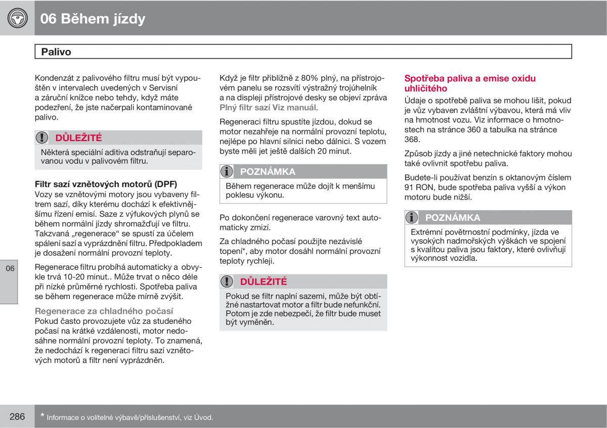 Volvo XC60 I 1 navod k obsludze / page 288