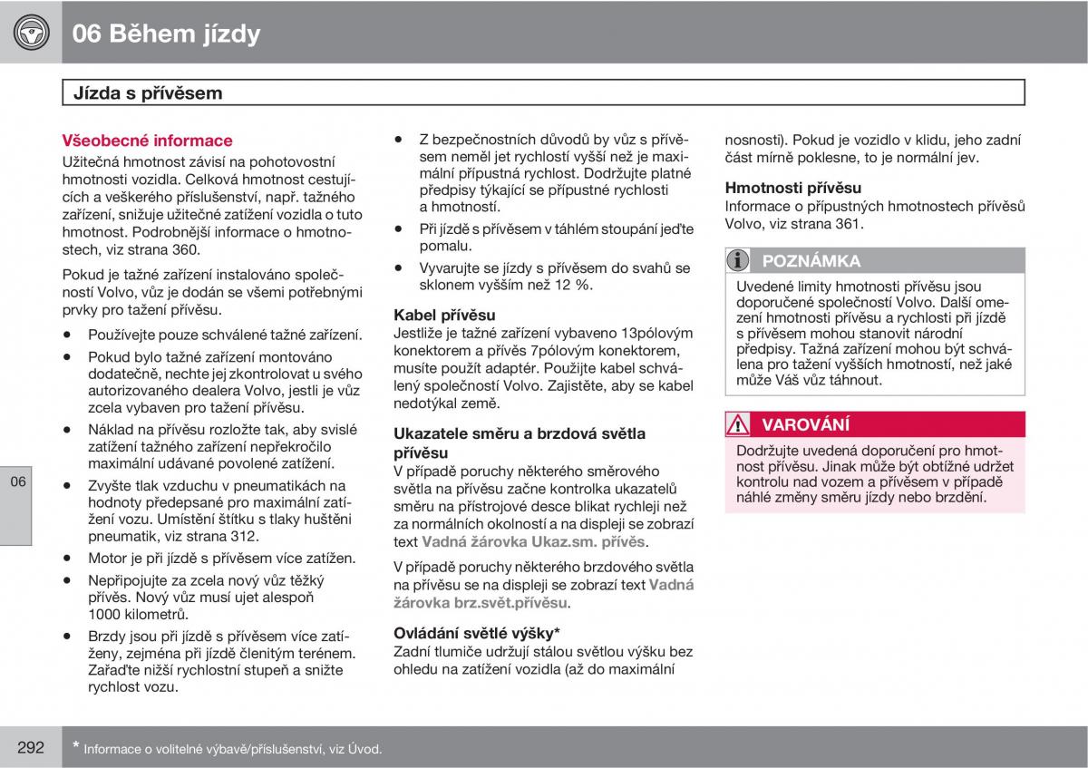 Volvo XC60 I 1 navod k obsludze / page 294