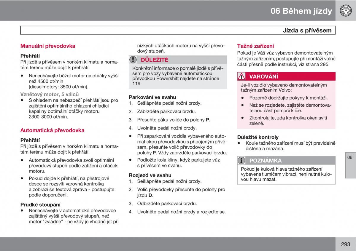 Volvo XC60 I 1 navod k obsludze / page 295