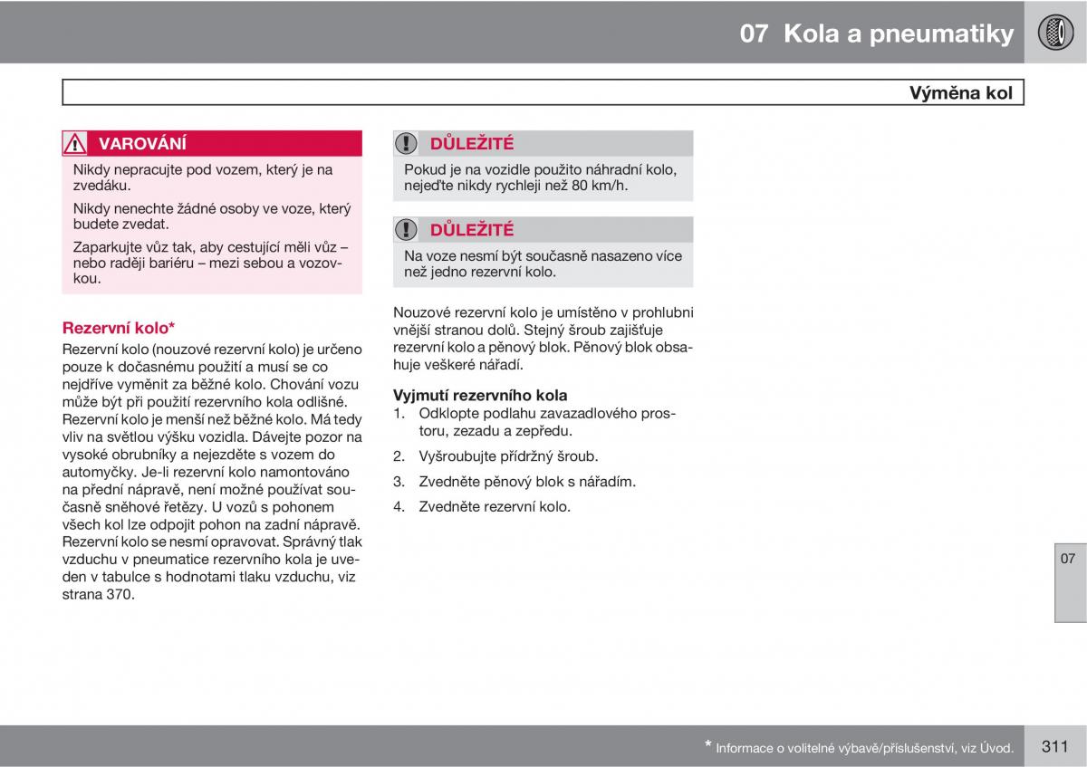 Volvo XC60 I 1 navod k obsludze / page 313