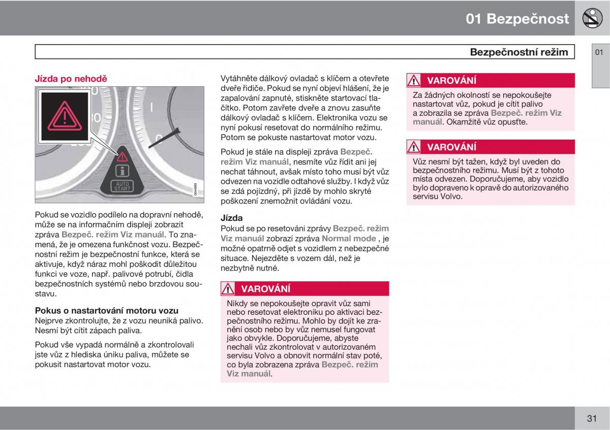 manual Volvo XC60 I 1 navod k obsludze / page 33