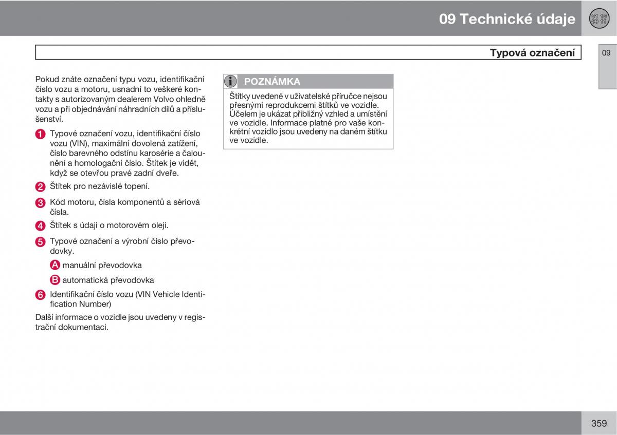 Volvo XC60 I 1 navod k obsludze / page 361