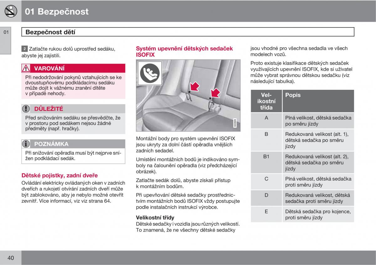 Volvo XC60 I 1 navod k obsludze / page 42