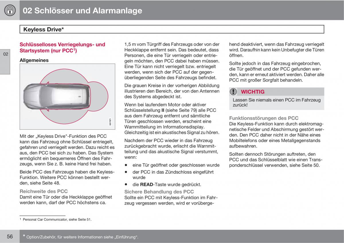 Volvo XC60 I 1 Handbuch / page 56