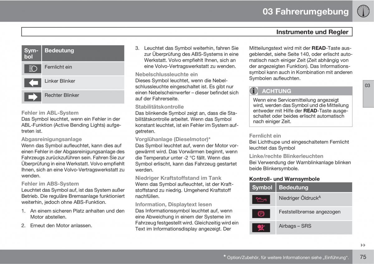 manual  Volvo XC60 I 1 Handbuch / page 75