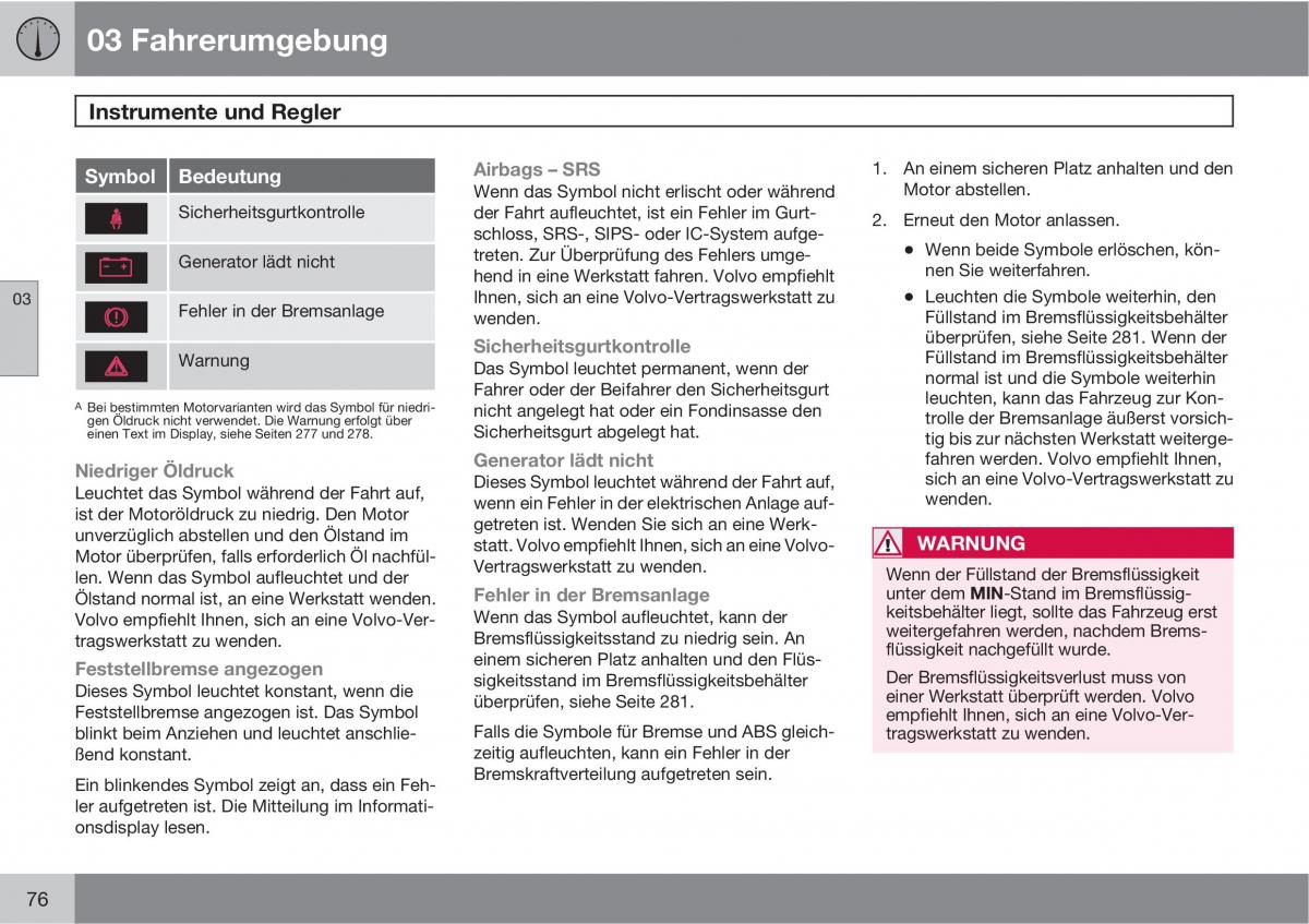 manual  Volvo XC60 I 1 Handbuch / page 76