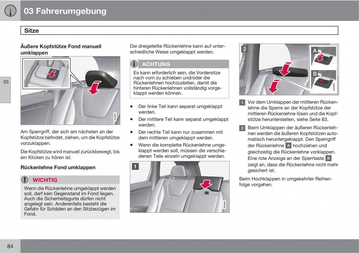 Volvo XC60 I 1 Handbuch / page 84