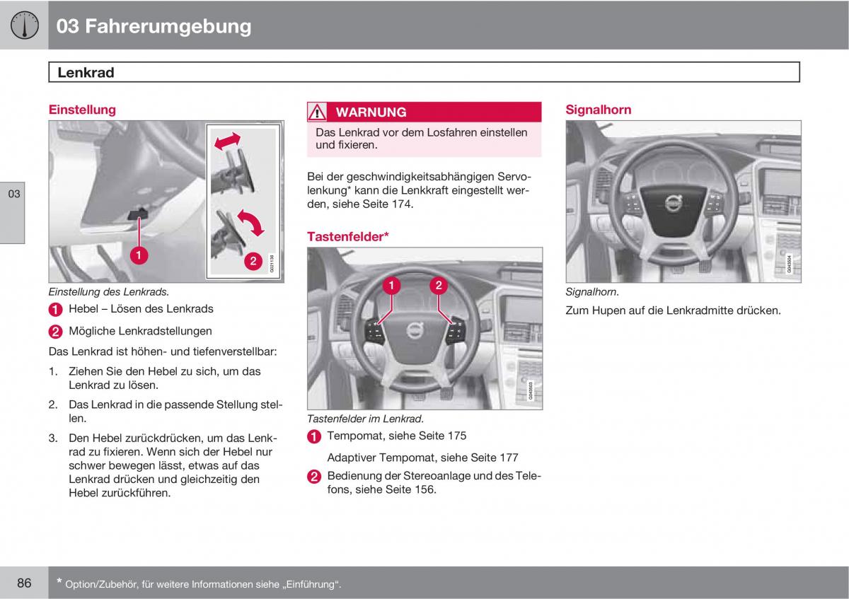 Volvo XC60 I 1 Handbuch / page 86