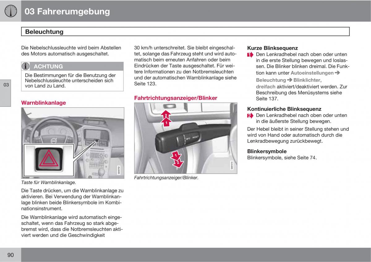 manual  Volvo XC60 I 1 Handbuch / page 90