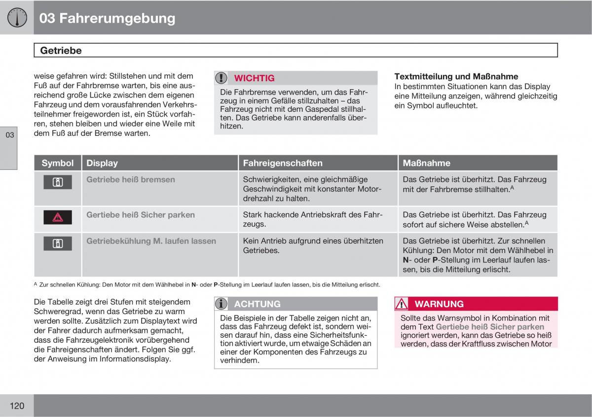 Volvo XC60 I 1 Handbuch / page 120