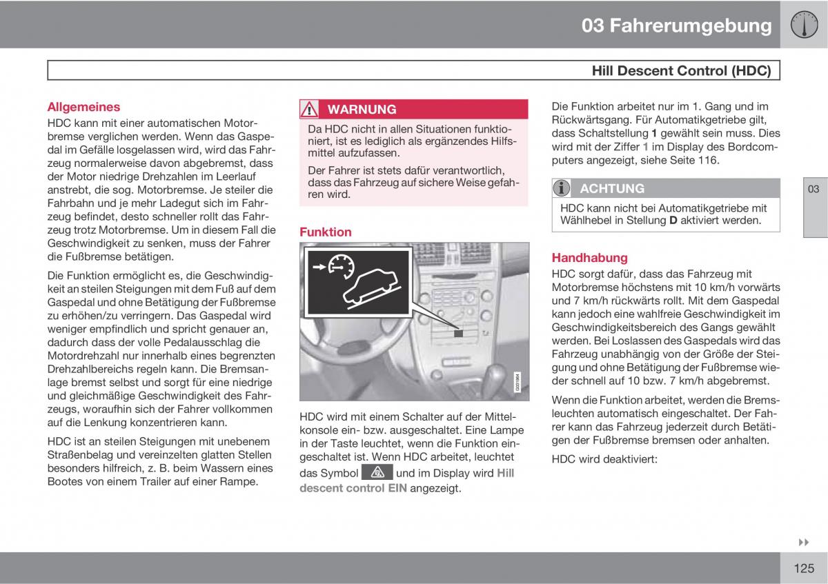 manual  Volvo XC60 I 1 Handbuch / page 125