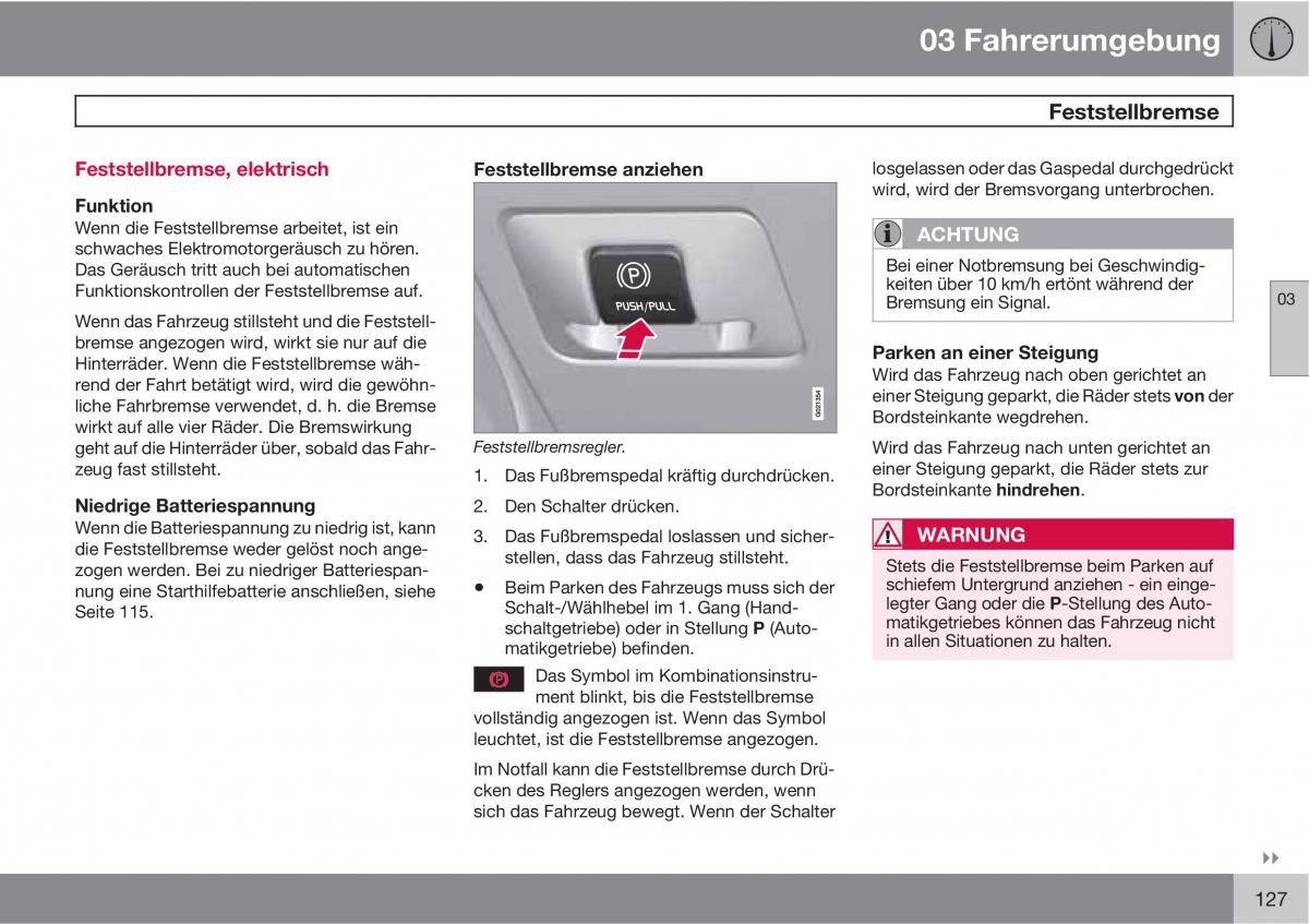 manual  Volvo XC60 I 1 Handbuch / page 127