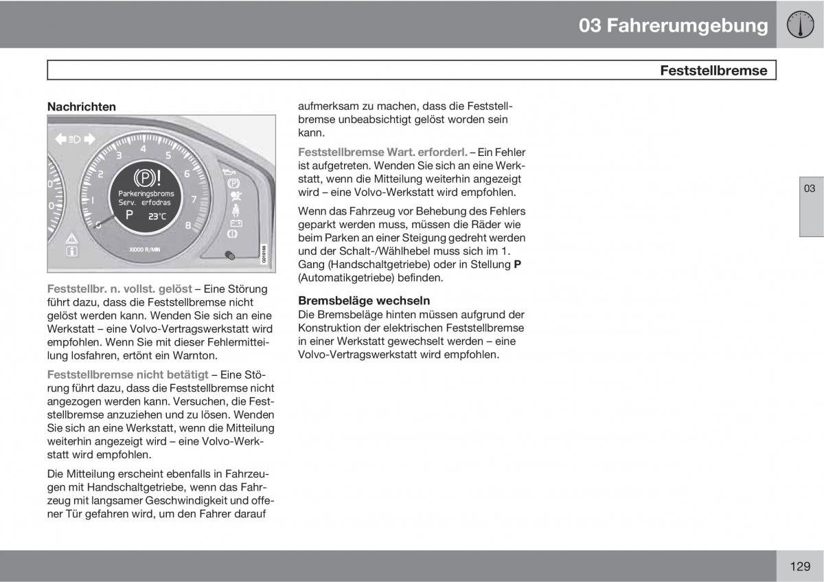 manual  Volvo XC60 I 1 Handbuch / page 129