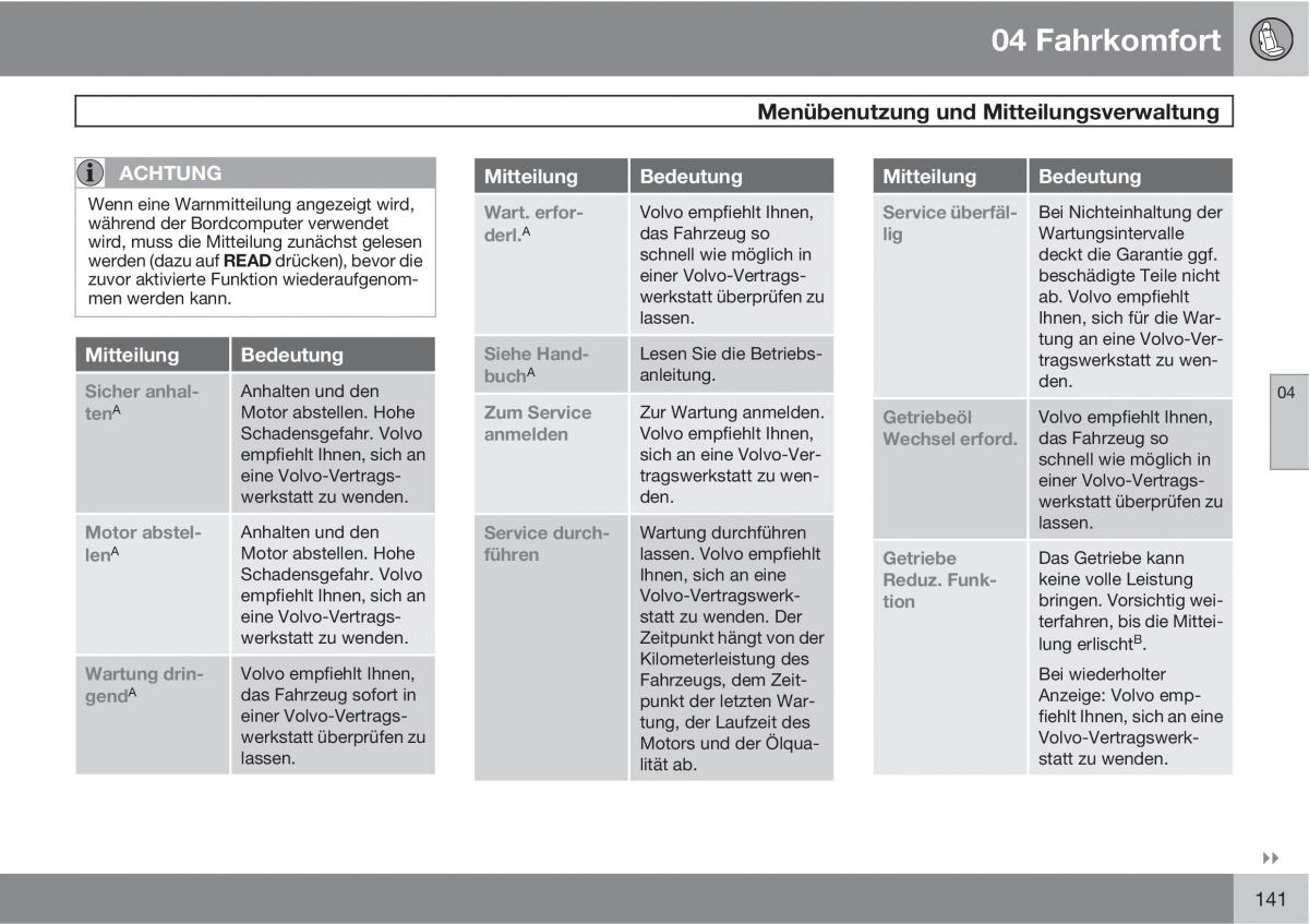 manual  Volvo XC60 I 1 Handbuch / page 141