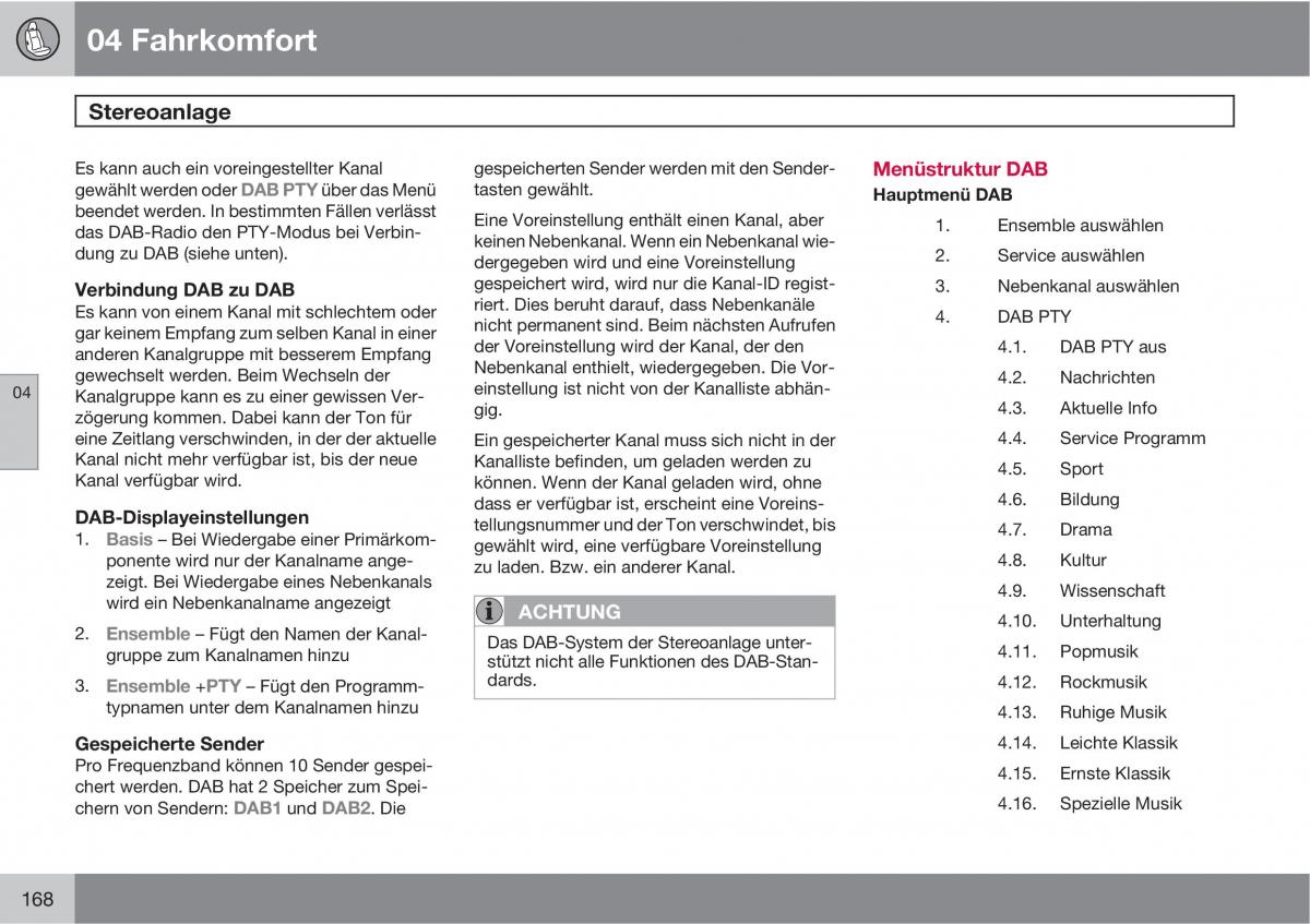 manual  Volvo XC60 I 1 Handbuch / page 168