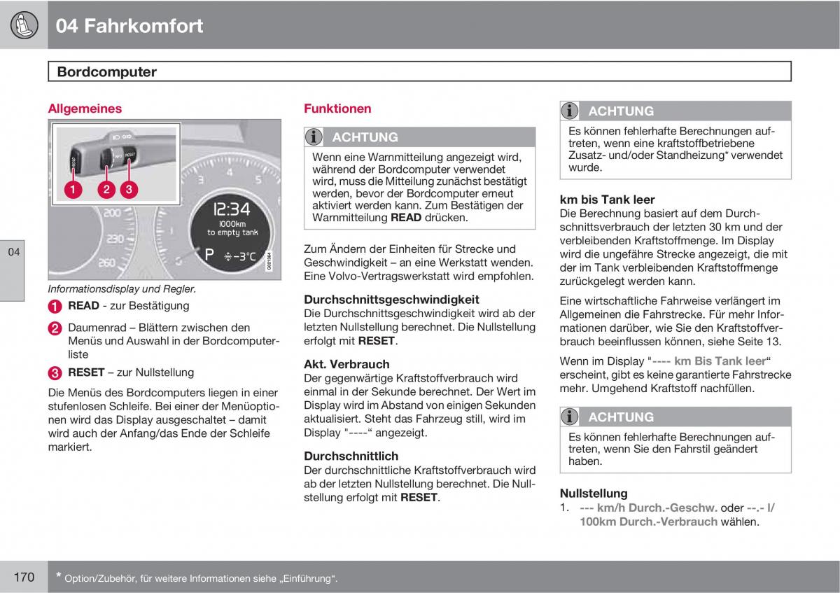 manual  Volvo XC60 I 1 Handbuch / page 170