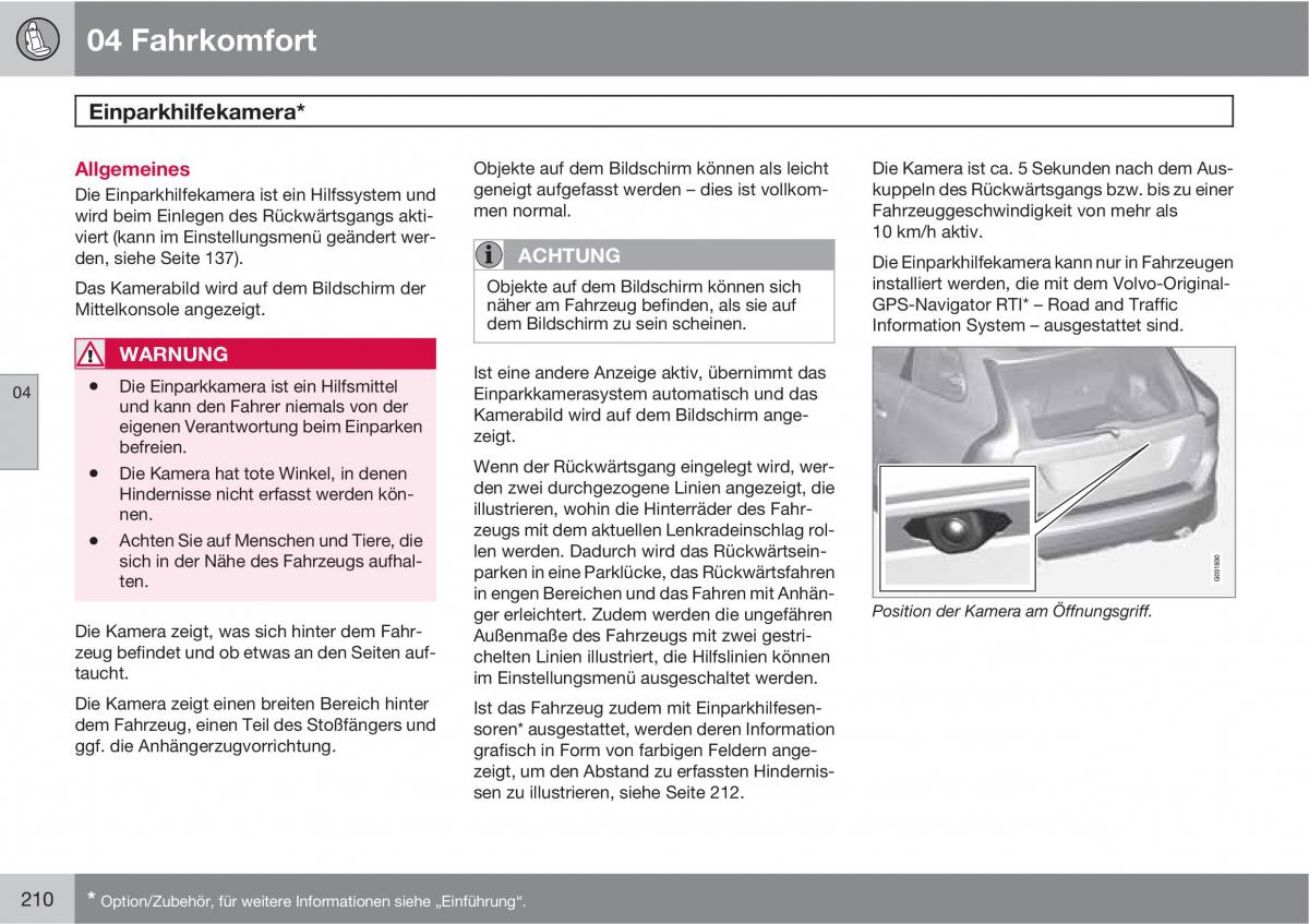 manual  Volvo XC60 I 1 Handbuch / page 210