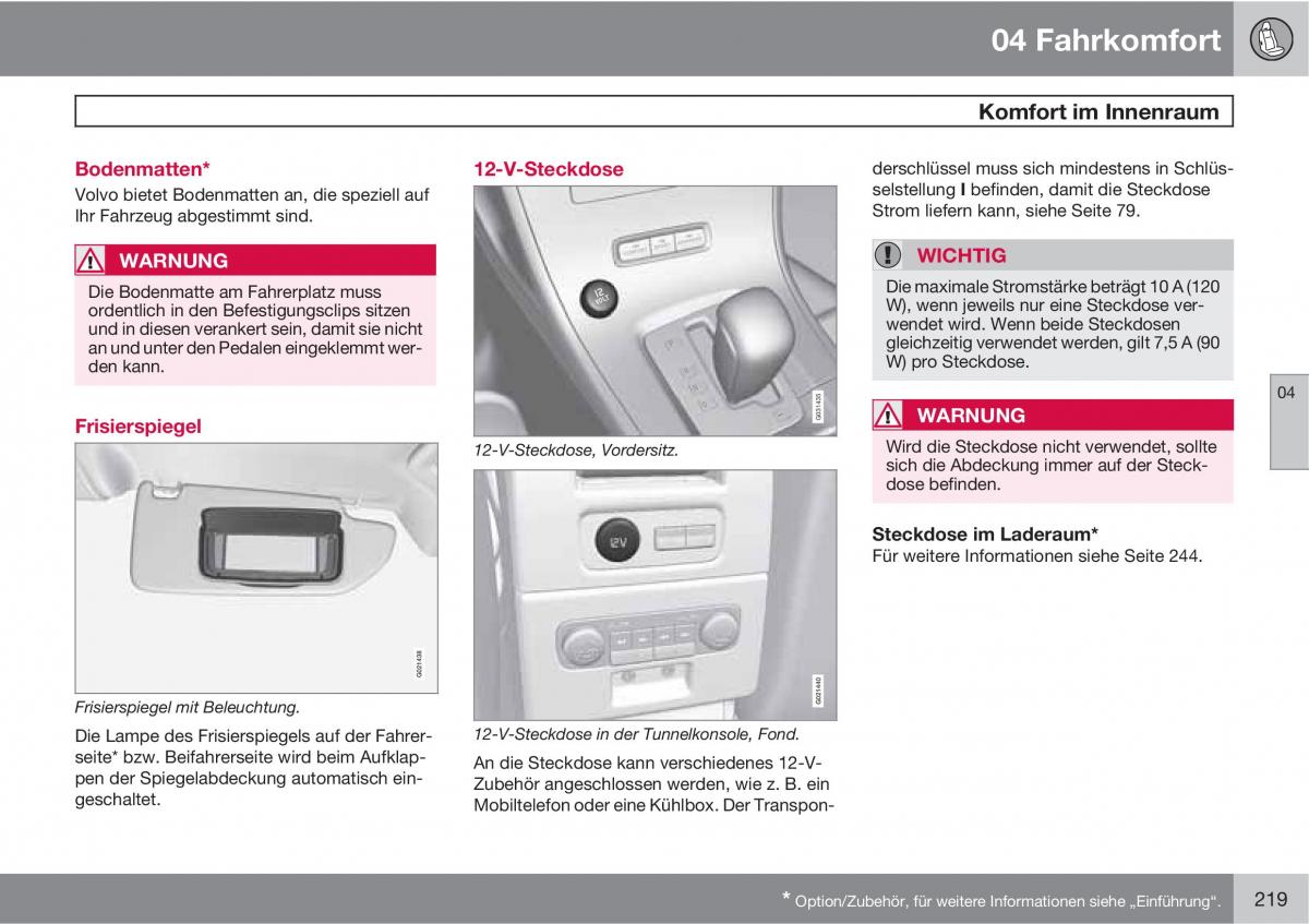 manual  Volvo XC60 I 1 Handbuch / page 219