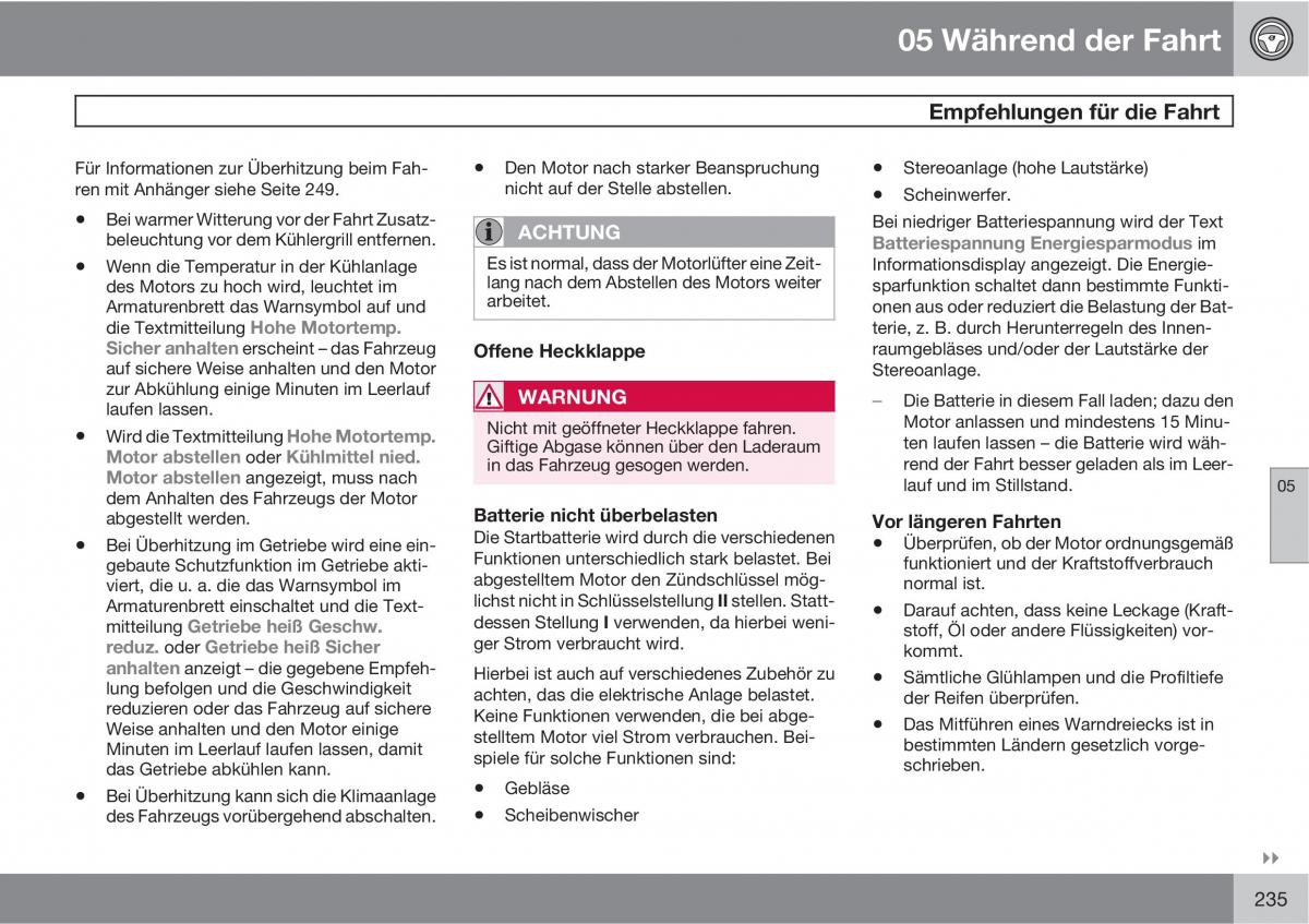 manual  Volvo XC60 I 1 Handbuch / page 235