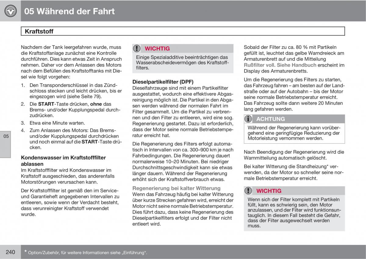 manual  Volvo XC60 I 1 Handbuch / page 240