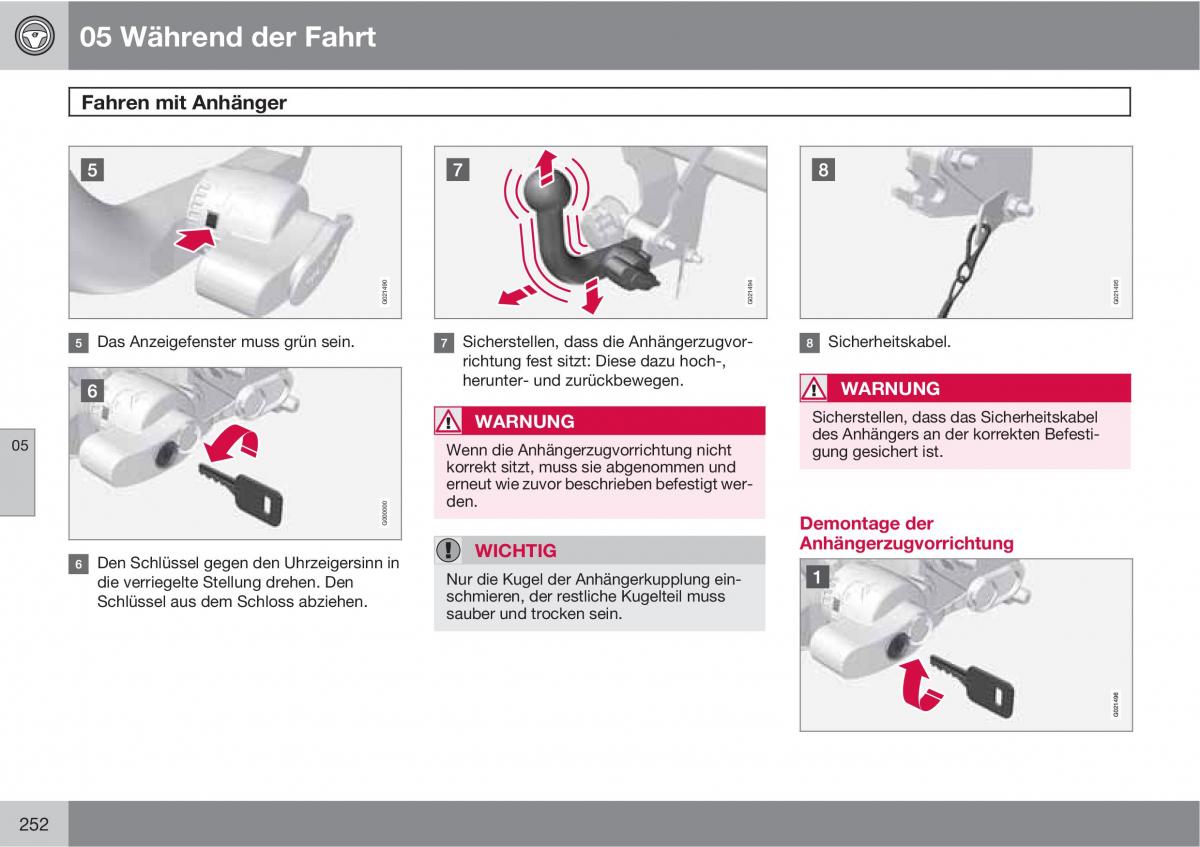 manual  Volvo XC60 I 1 Handbuch / page 252