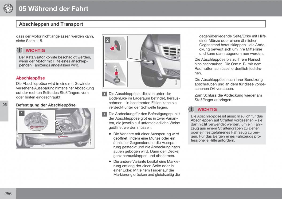 manual  Volvo XC60 I 1 Handbuch / page 256