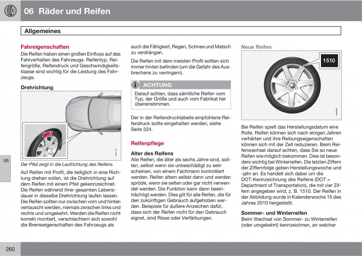 manual  Volvo XC60 I 1 Handbuch / page 260