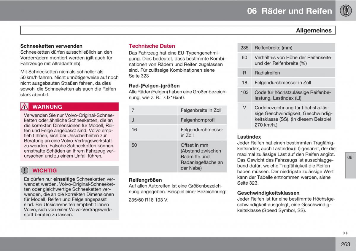 manual  Volvo XC60 I 1 Handbuch / page 263