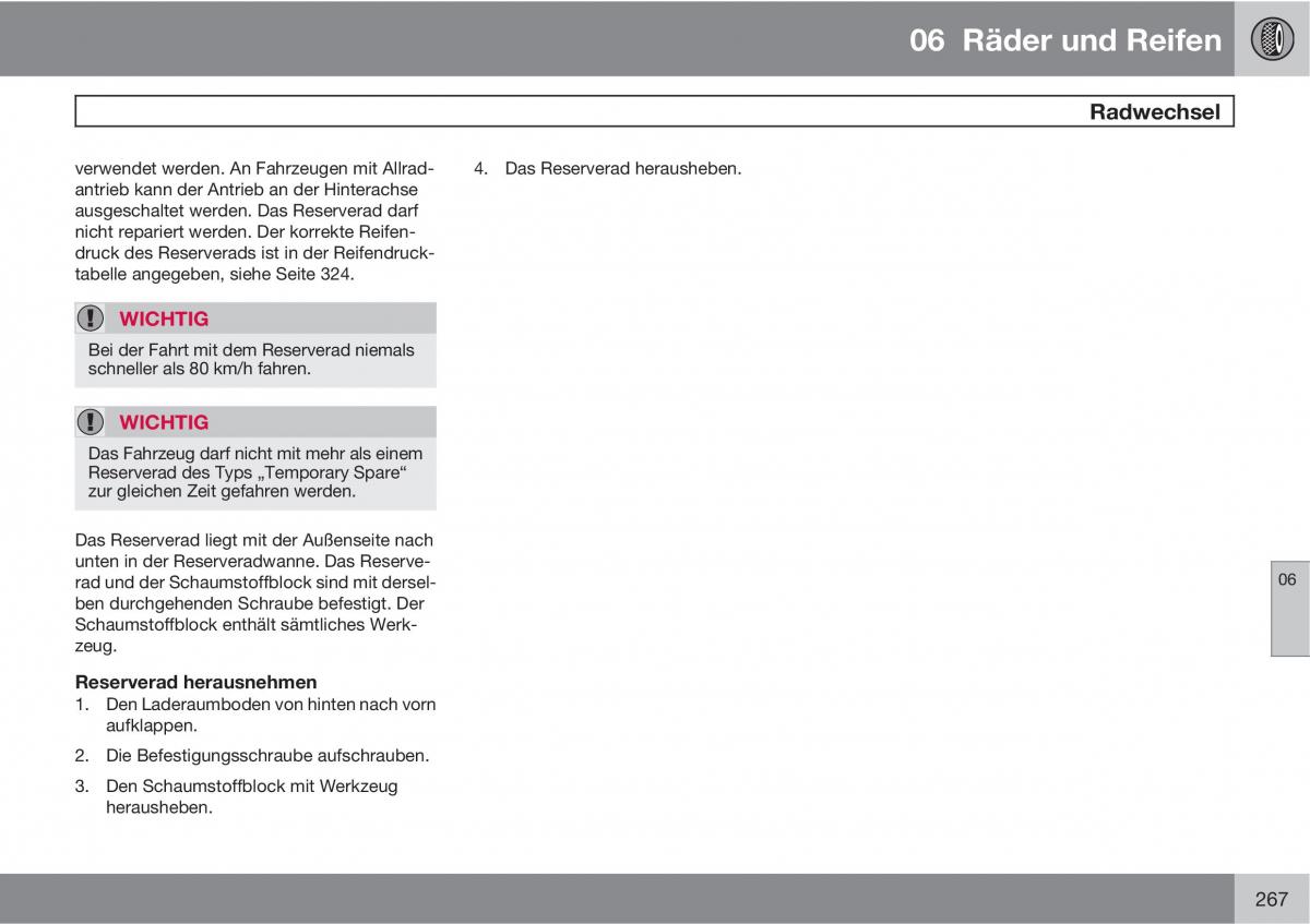 manual  Volvo XC60 I 1 Handbuch / page 267