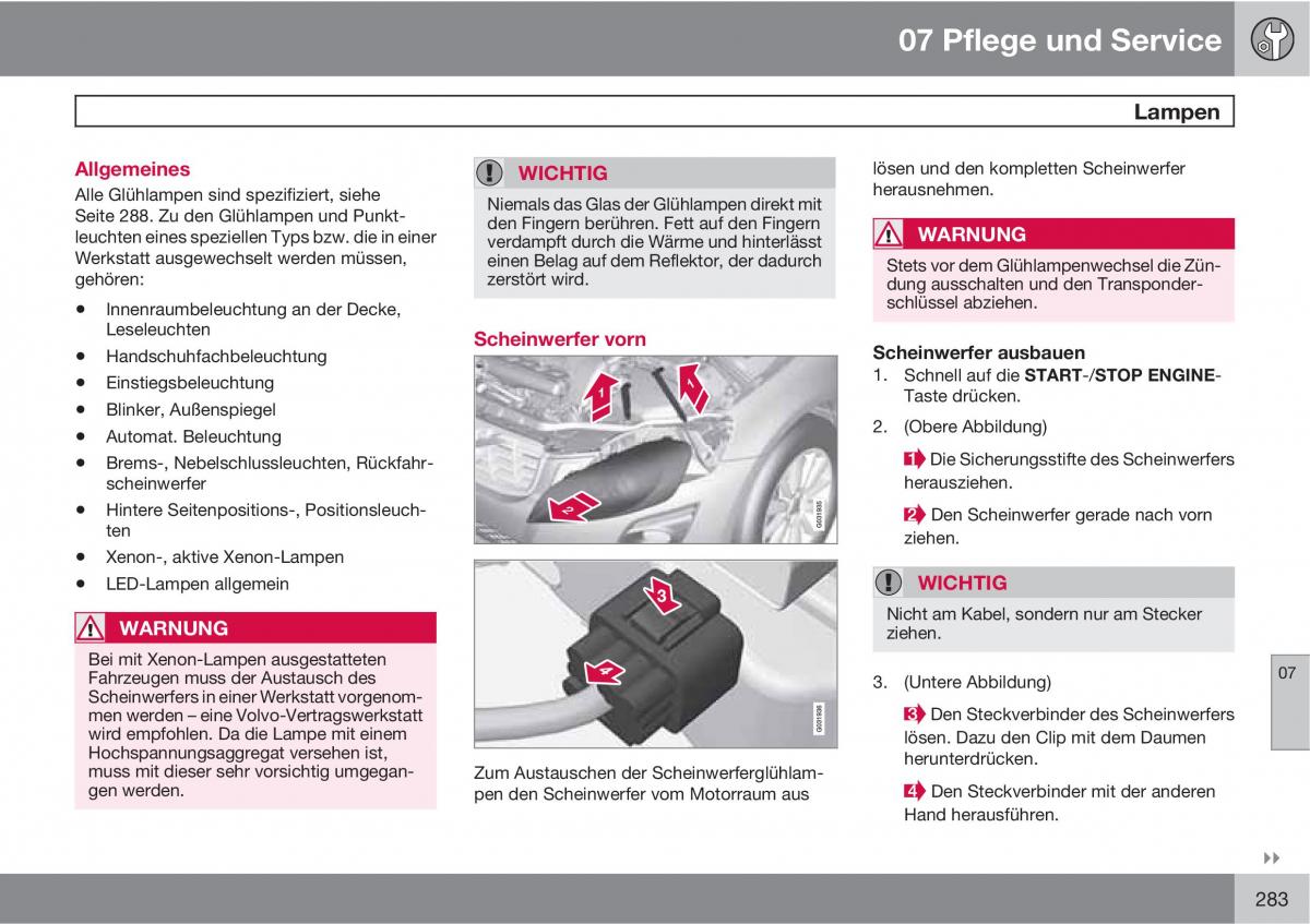 manual  Volvo XC60 I 1 Handbuch / page 283