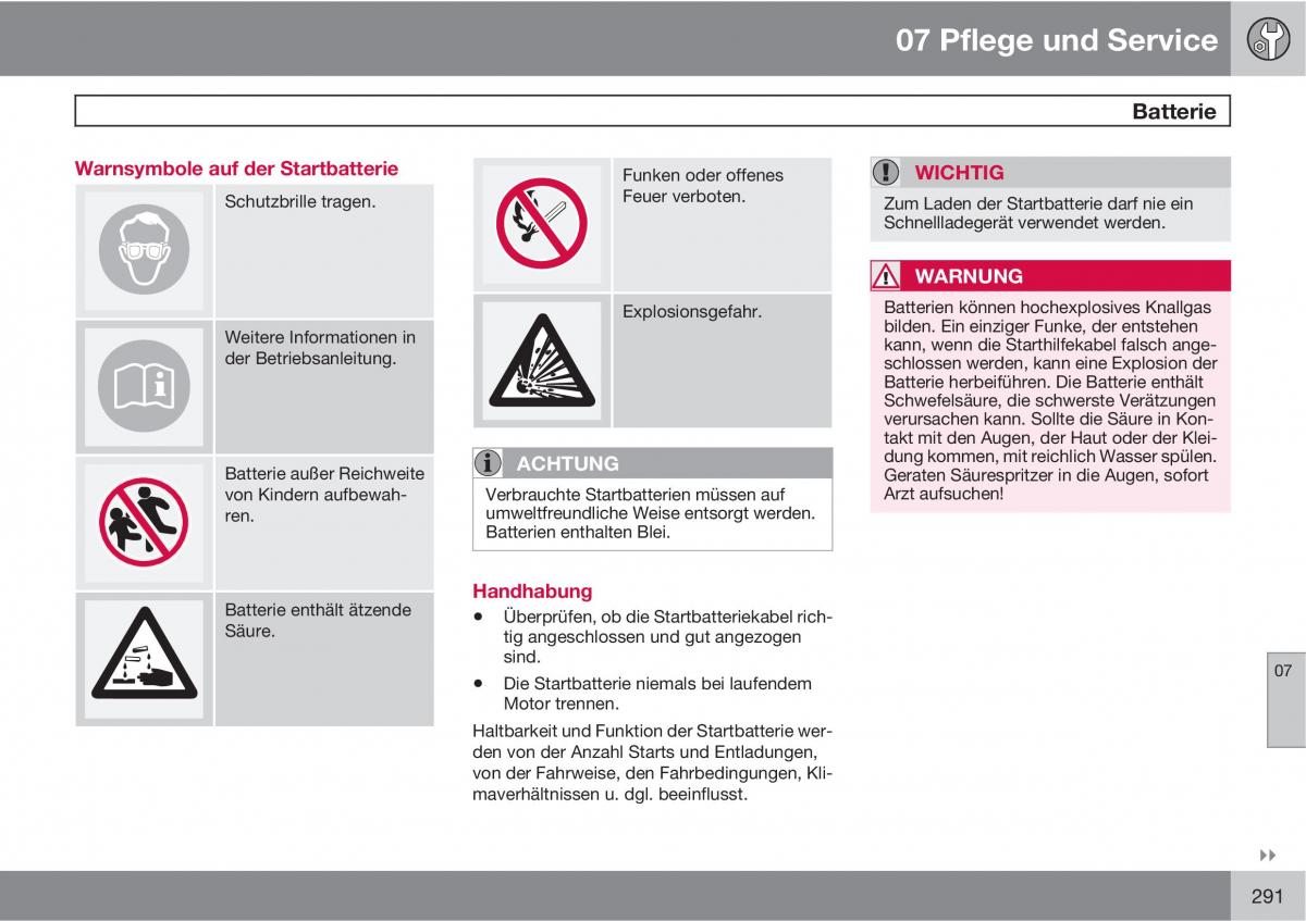 manual  Volvo XC60 I 1 Handbuch / page 291