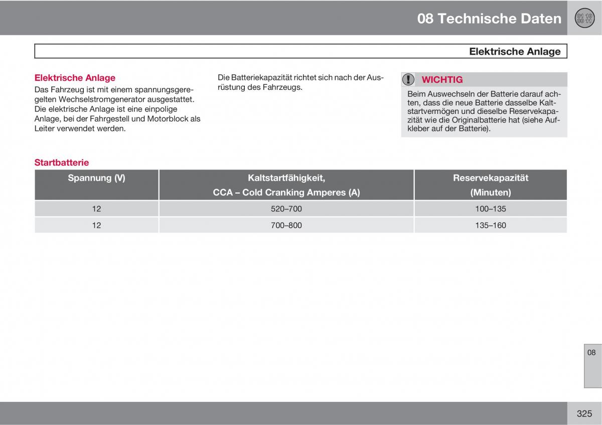 manual  Volvo XC60 I 1 Handbuch / page 325