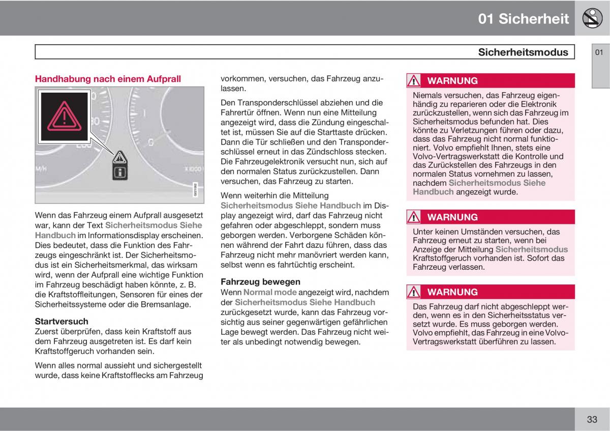 manual  Volvo XC60 I 1 Handbuch / page 33