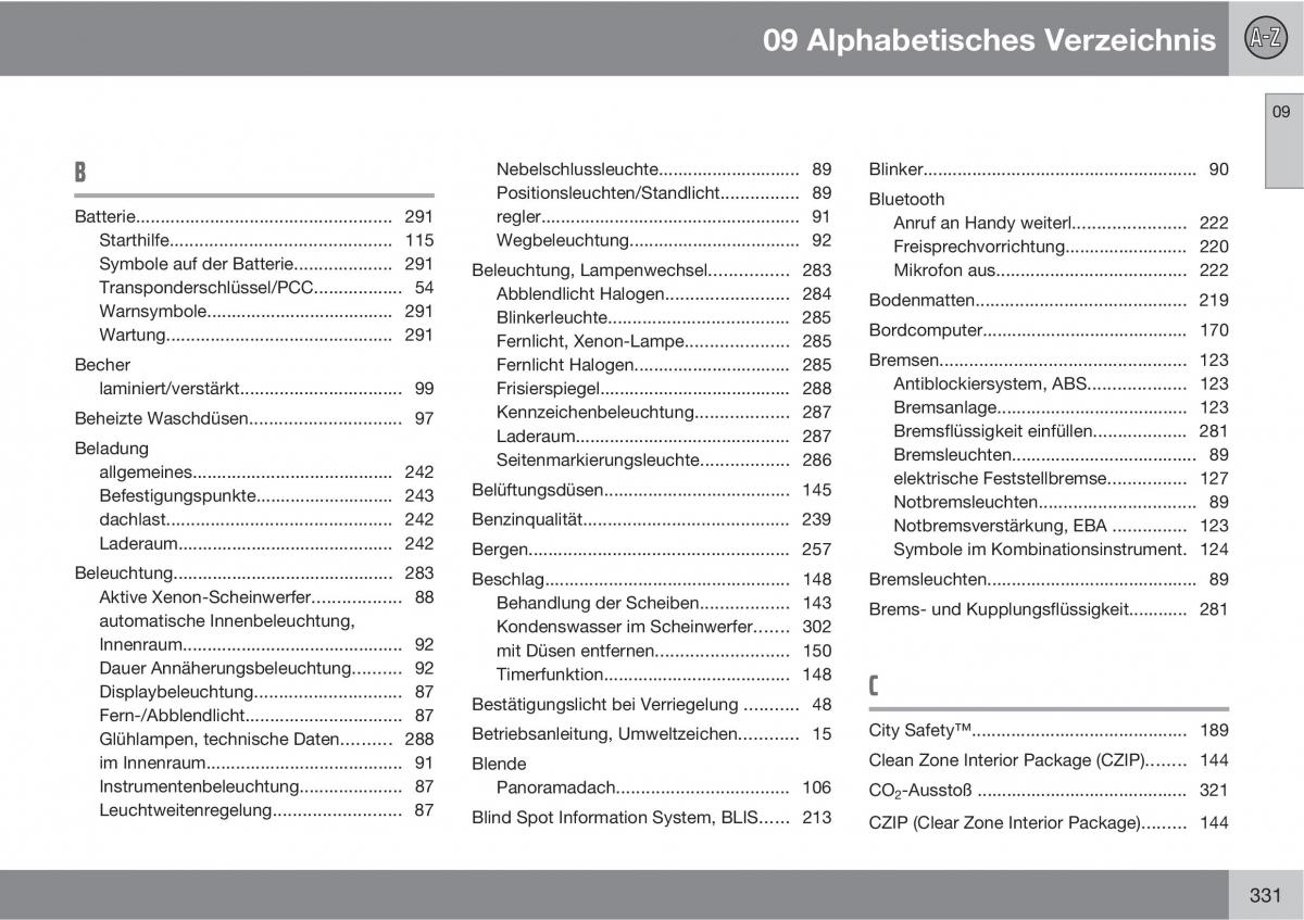 Volvo XC60 I 1 Handbuch / page 331