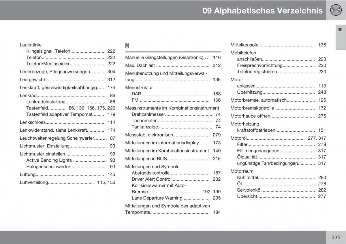 Volvo XC60 I 1 Handbuch / page 335