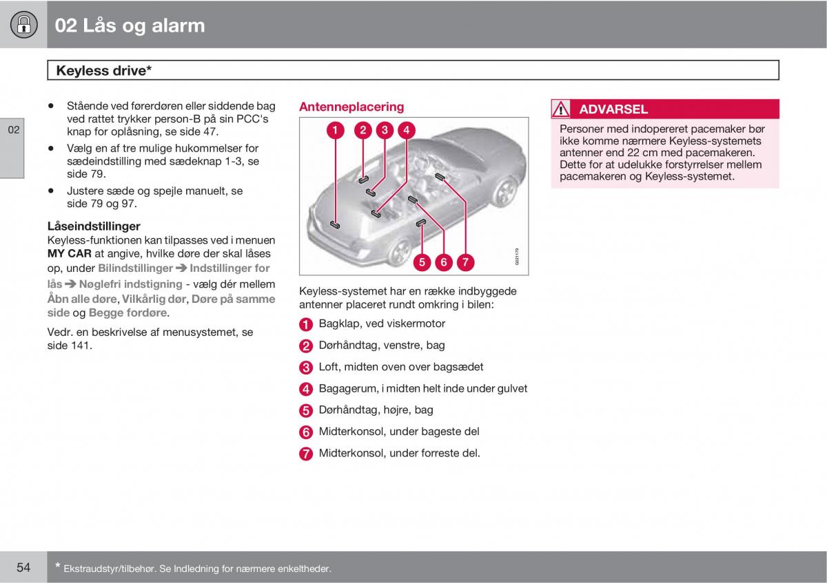 Volvo XC60 I 1 Bilens instruktionsbog / page 56