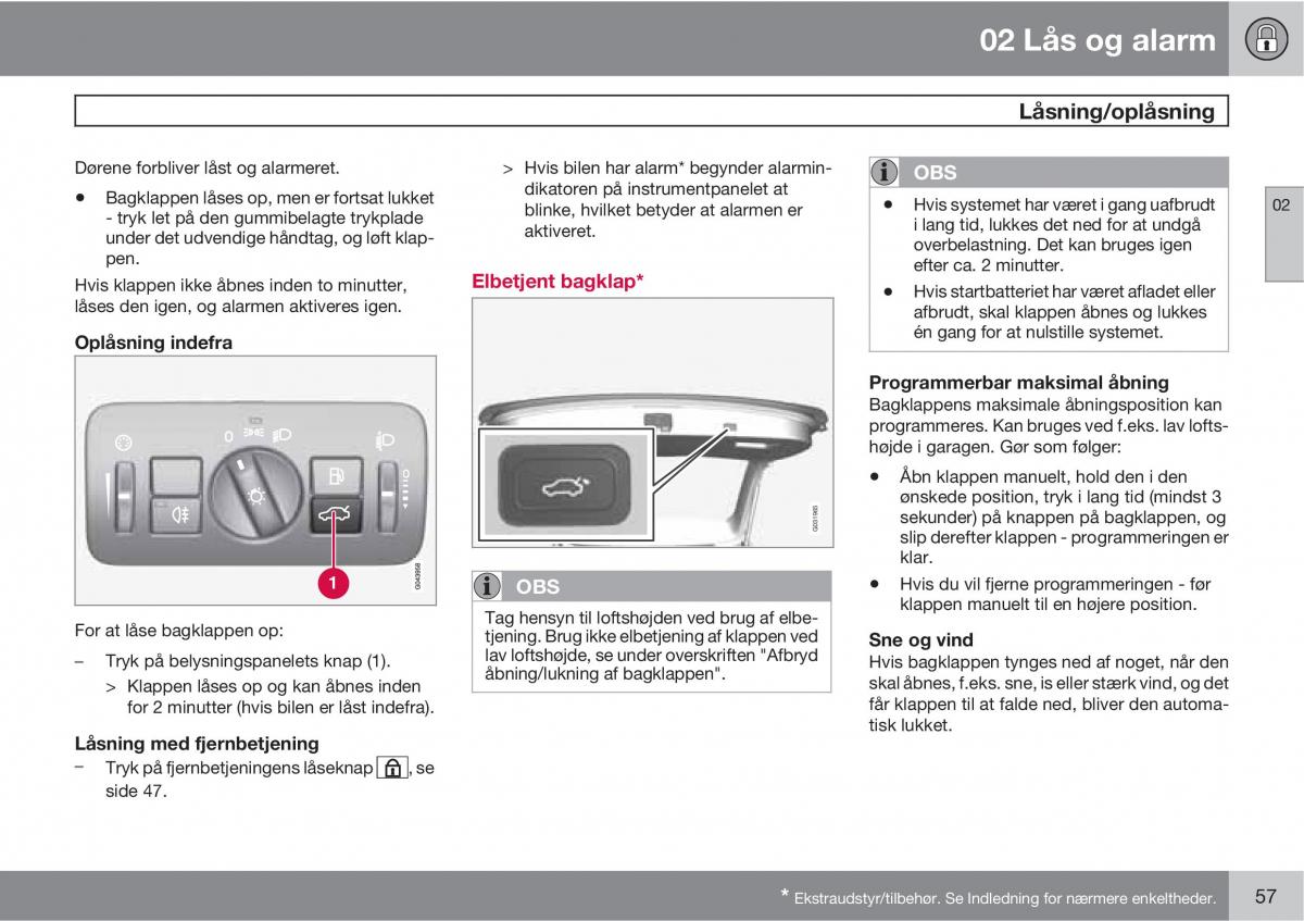 Volvo XC60 I 1 Bilens instruktionsbog / page 59