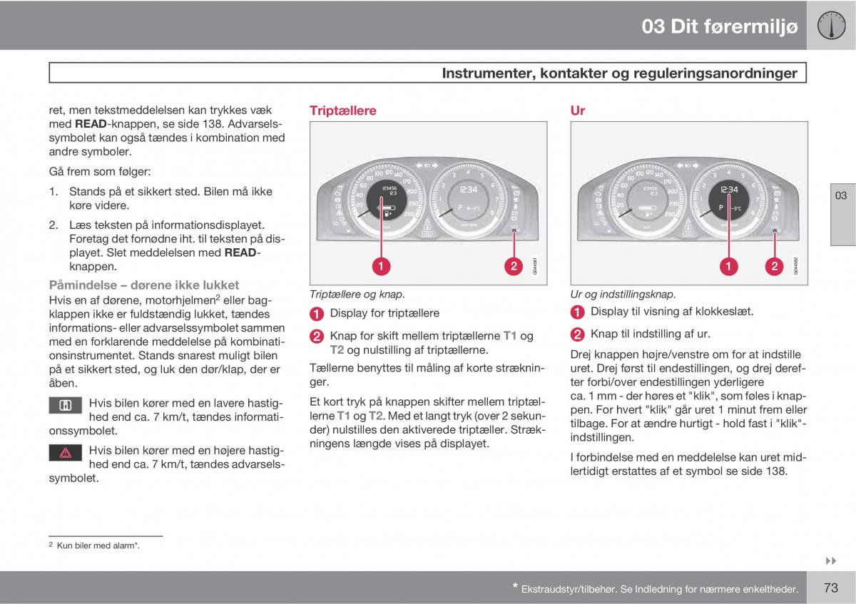 Volvo XC60 I 1 Bilens instruktionsbog / page 75