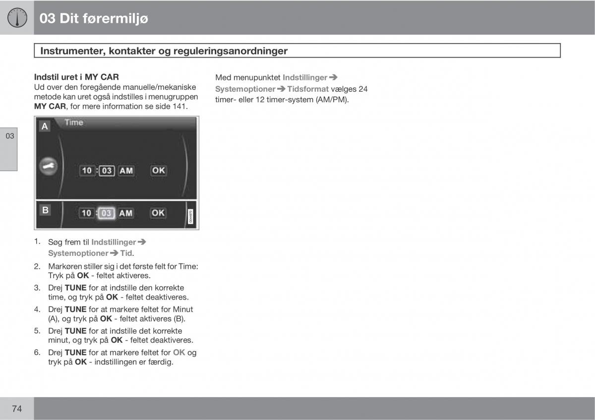 Volvo XC60 I 1 Bilens instruktionsbog / page 76