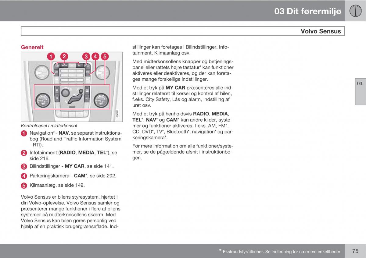 Volvo XC60 I 1 Bilens instruktionsbog / page 77