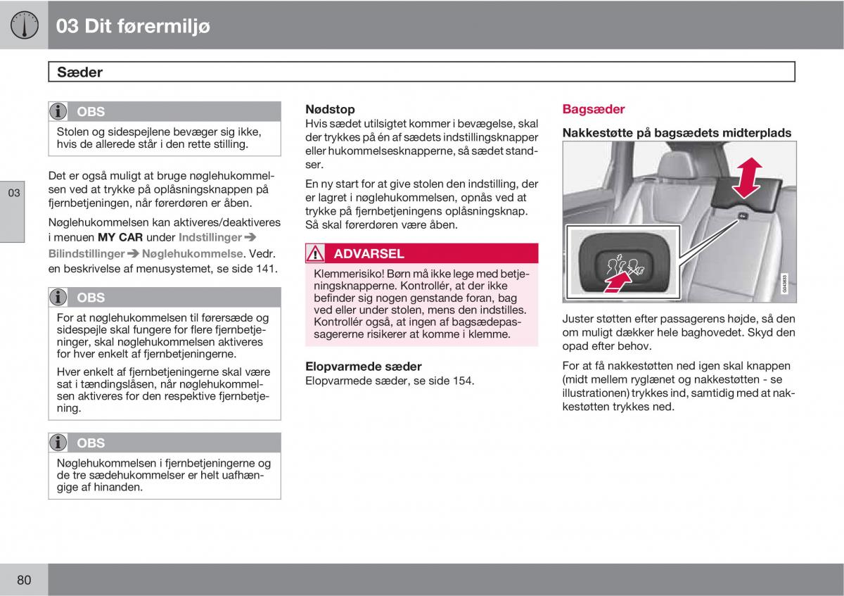 Volvo XC60 I 1 Bilens instruktionsbog / page 82