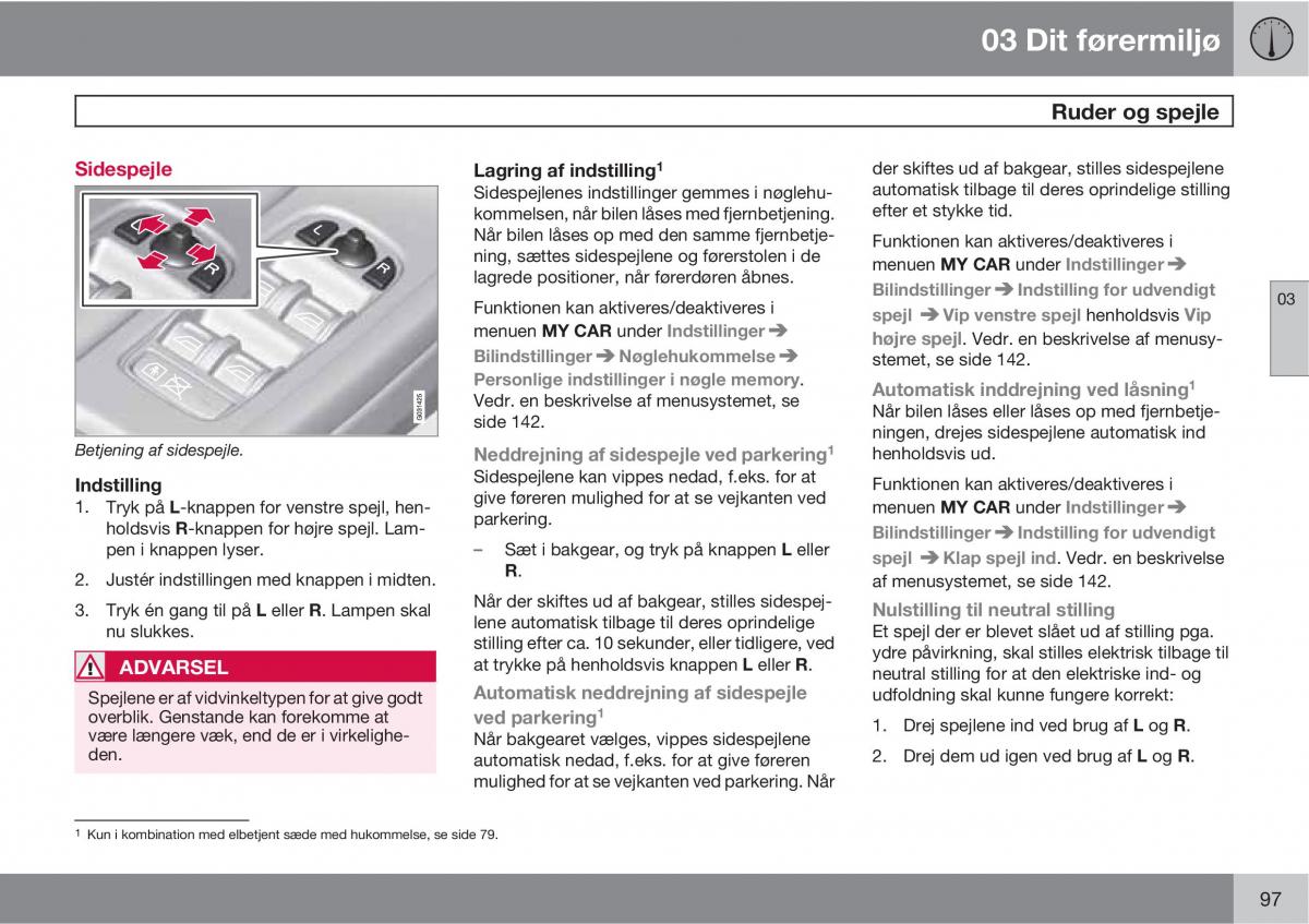 Volvo XC60 I 1 Bilens instruktionsbog / page 99