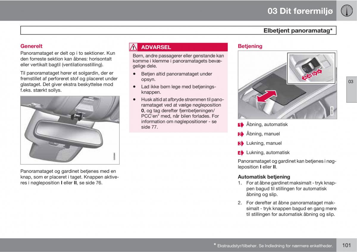 Volvo XC60 I 1 Bilens instruktionsbog / page 103