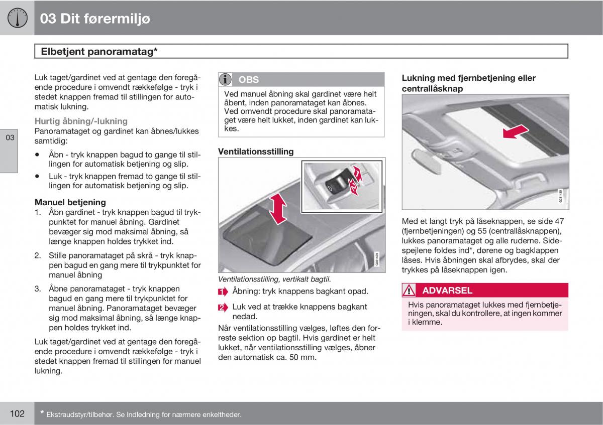 Volvo XC60 I 1 Bilens instruktionsbog / page 104