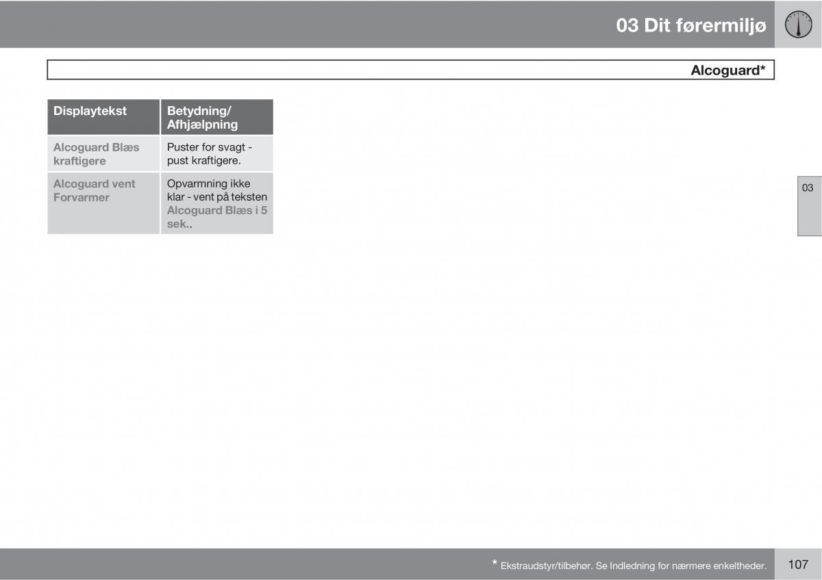 Volvo XC60 I 1 Bilens instruktionsbog / page 109