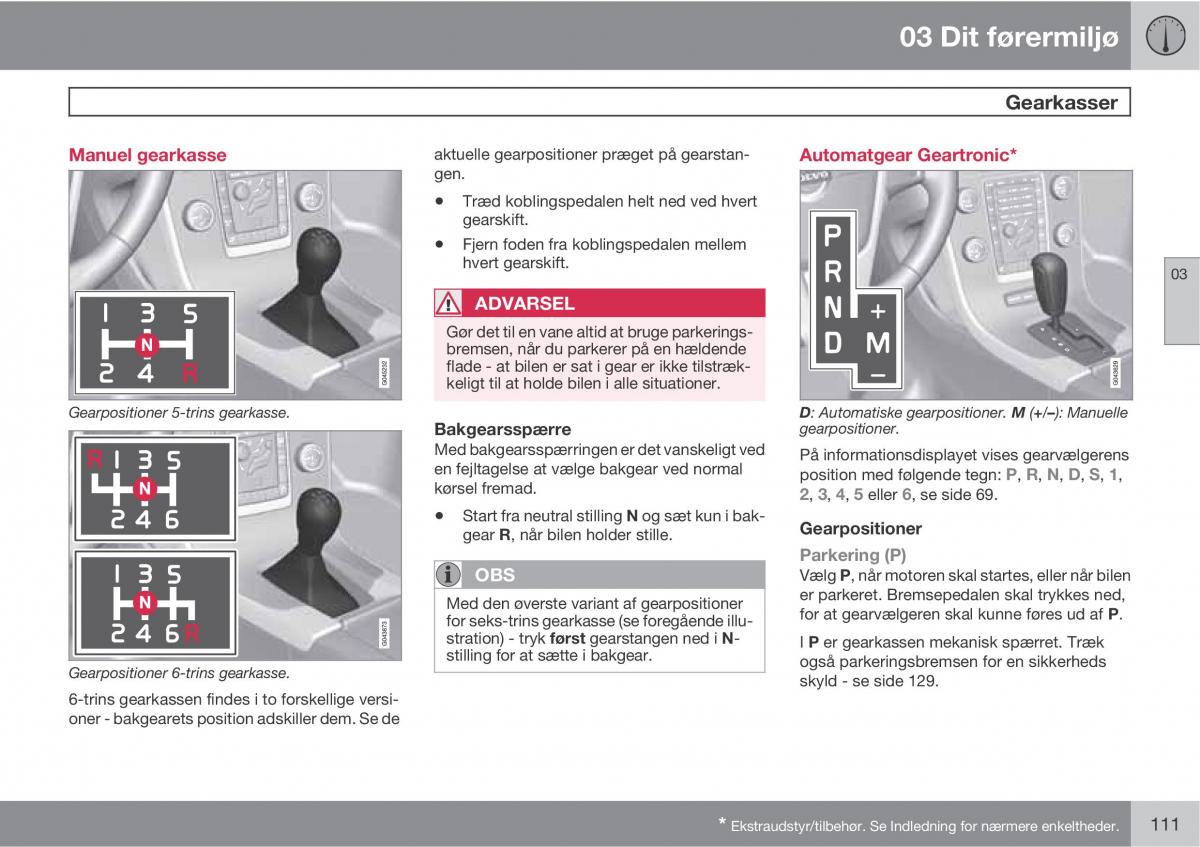 Volvo XC60 I 1 Bilens instruktionsbog / page 113