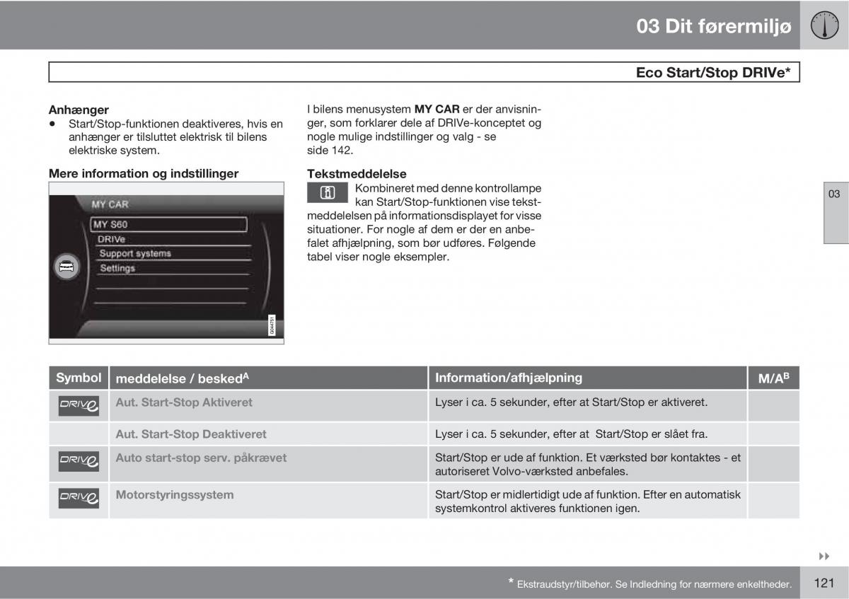 Volvo XC60 I 1 Bilens instruktionsbog / page 123